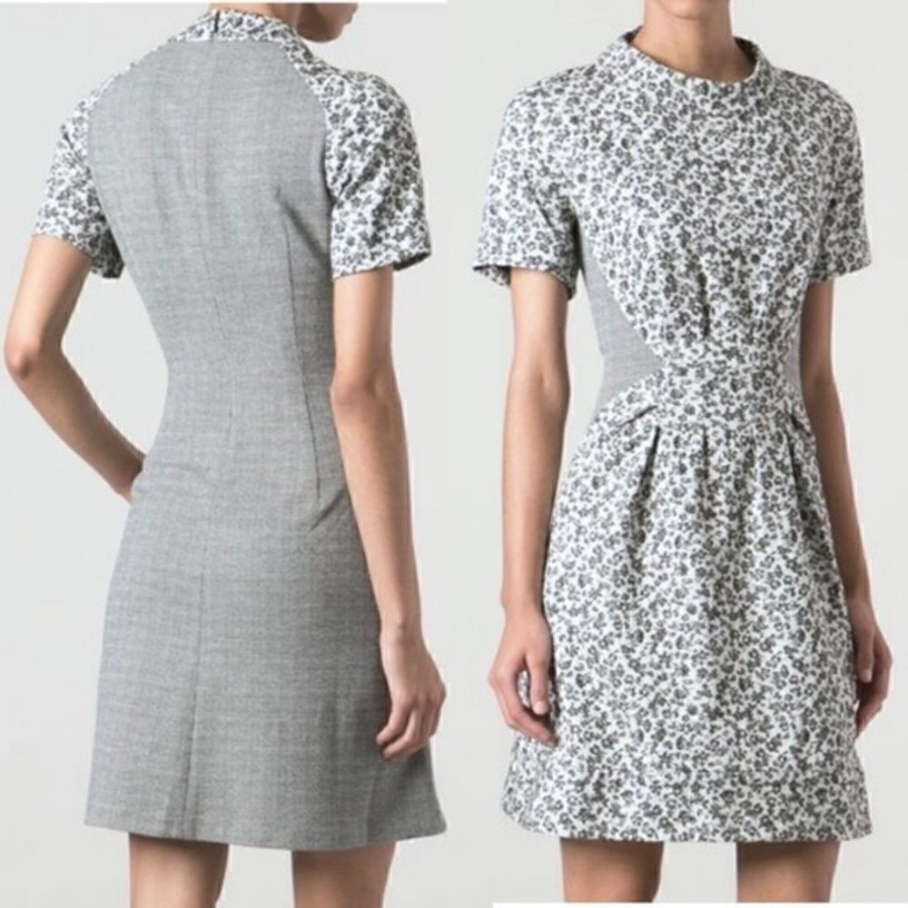 Thakoon Addition Side Panel Floral Print Mini Dress